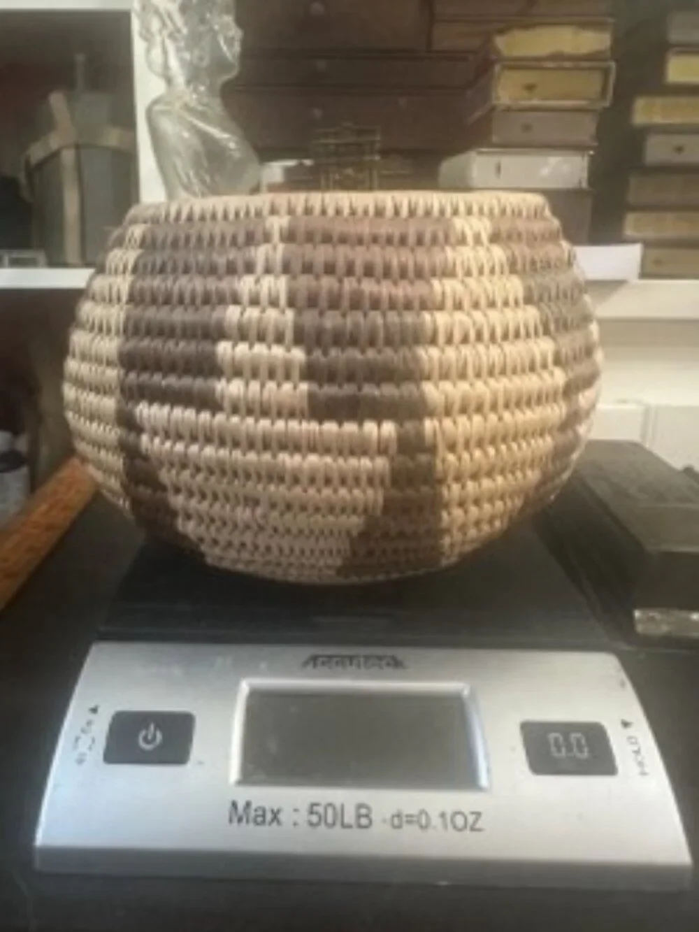 Vintage Tohono O'odha Style Coiled Basket Olla Southwest 7